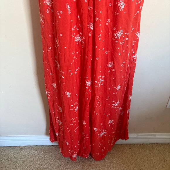 Free People Sweet In The Streets Orange Jumpsuit XS - Picture 7 of 13